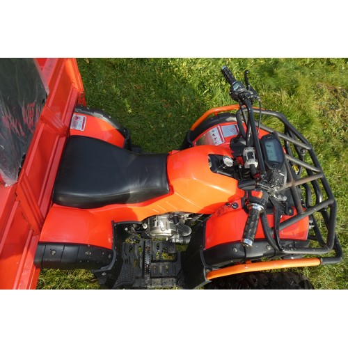 5969 - 1 x Zongshen Chinese imported quad bike which has been lengthened and a tipping back added. Has all ... 