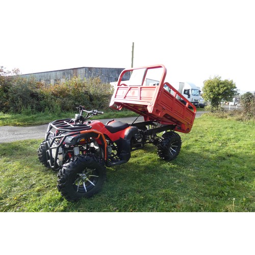 5969 - 1 x Zongshen Chinese imported quad bike which has been lengthened and a tipping back added. Has all ... 