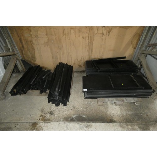 5749 - 3 x pallets containing a of black metal boltless stores type racking. Not practical to list in detai... 