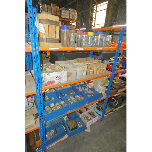 5814 - A quantity of various nuts, bolts, screws etc. Contents of 1 bay /4 shelves