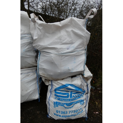 6021 - 2 dumpy bags containing a quantity of wood offcuts