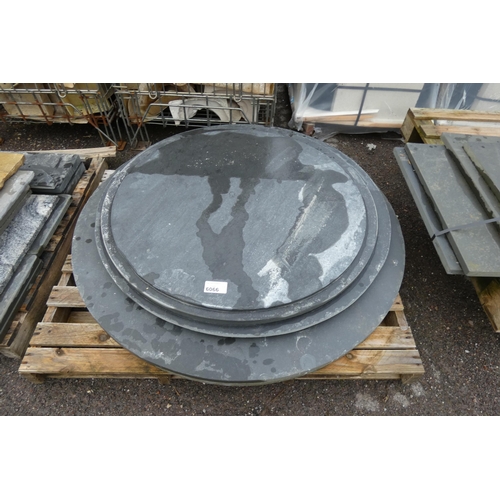 6066 - Approx 6 x 1m diameter slate circles