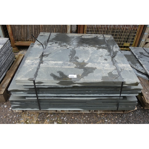 6069 - Approx 14 x slate slabs comprising of (6 x 900 x 900 x 25mm slate slabs and 8 x 1200 x 900 x 25mm sl... 