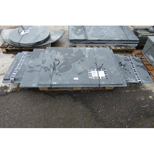 6076 - Approx 5 x various slate slabs comprising of (2 x 2300 x 650 x 25mm, 1 x 1800 x 650 x 25mm, 1 x 1500... 