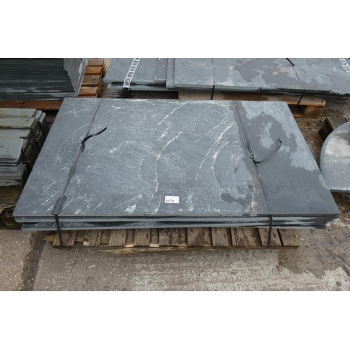 6078 - Approx 6 x slate slabs measuring approx 1500 x 900 x 25mm