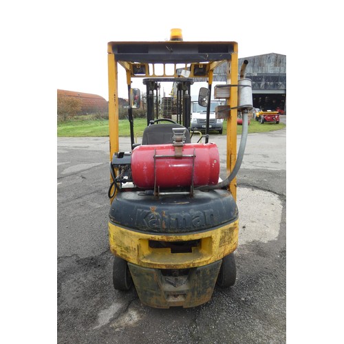 5967 - 1 x Kalmar gas powered forklift truck model 2815 A10G13322 capacity 1500kg, YOM 1990s. Digital hour ... 