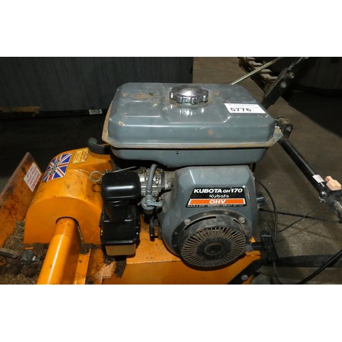 5776 - 1 x Sisis Auto-Rotorake scarifier with a Kubota GH170 petrol engine and is supplied with 3 various a... 