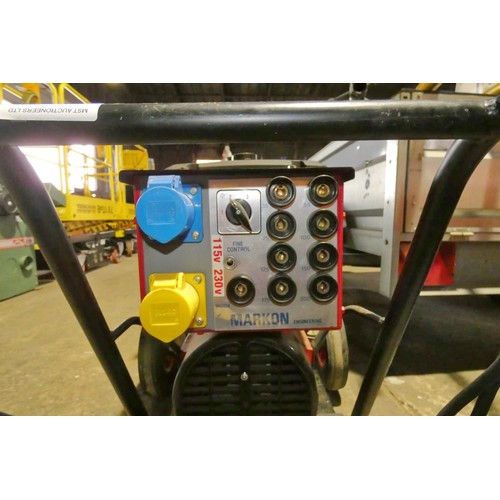 5972 - 1 x Markon SCW21 petrol engine welding generator output 110v, 240v and welding up to 200amp supplied... 