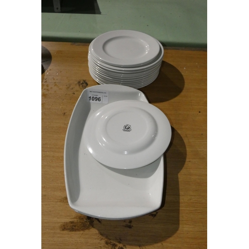 1096 - A quantity of white crockery by Churchill