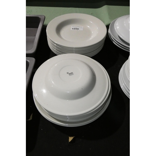 1098 - A quantity of various white crockery by Steelite