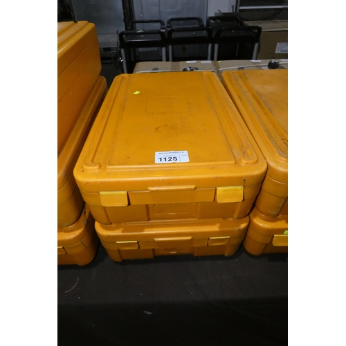 1125 - 2 x orange insulated food containers by Rieber