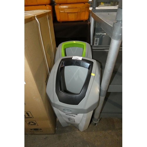 1129 - 2 x bins, 1 waste, 1 recycling by Nexus