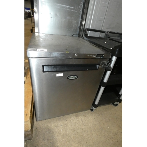 1170 - A commercial stainless steel under counter fridge by Foster type HR200 - trade. Tested Working