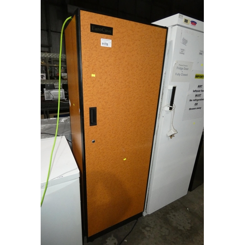 1178 - A Eurocave wine ageing cabinet model V-256 meca, runs at approx 12°c/constant room temperature - tra... 