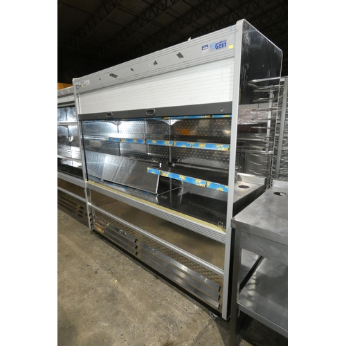 1199 - An open front refrigerated unit by Williams type Gem 186x68x188cm, with night shutter front -  trade... 