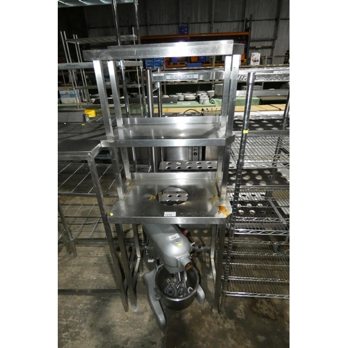 1219 - A commercial stainless steel catering type shelf unit, please see pictures for more details