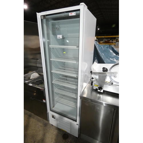 1256 - A tall display fridge by Lowe type G4 - trade Tested Working