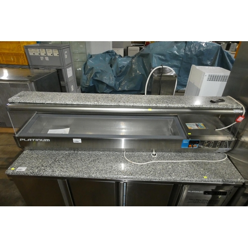 1260 - A commercial stainless steel counter top salad bar by LEC type Platinum - trade - Requires Attention