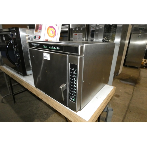 1265 - Requires attention commercial stainless steel high speed combi microwave by Menumaster type Jetwave ... 