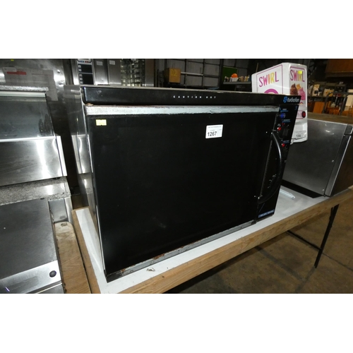 1267 - A commercial stainless steel turbo fan oven by Blue Seal -31, missing shelves 240v - requires attent... 