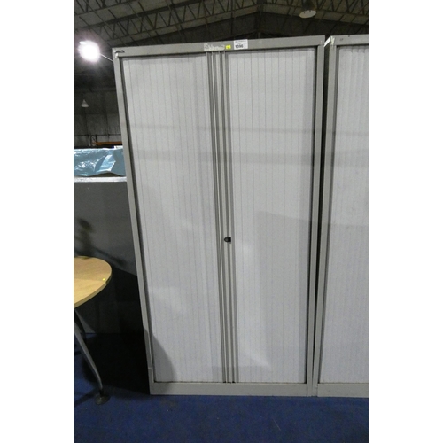 1396 - 1 x Bisley tambour front storage cabinet approx 100 x 47 x 197 cm high