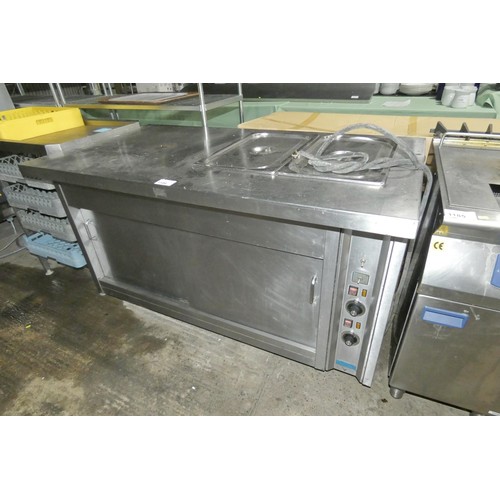 1186 - A commercial stainless steel hot cabinet with built in bain marie by CED Type HCBMG trade