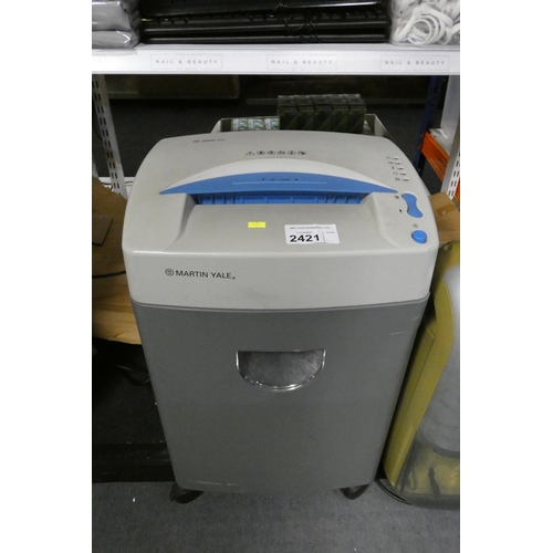 2421 - A large commercial office shredder by Martin Vale type 3000cc - trade  Tested Working