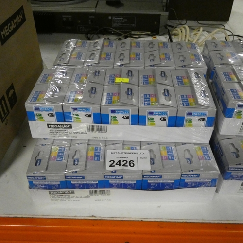 2426 - 5 x packs of 10 GU10 light bulbs by Megaman