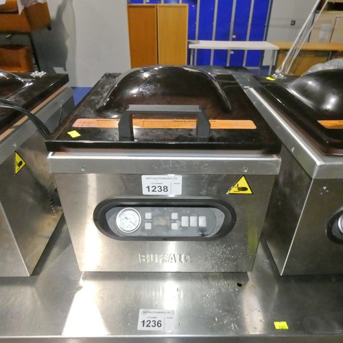 1238 - A commercial stainless steel vacuum packaging machine by Buffalo type DK208 240V - trade