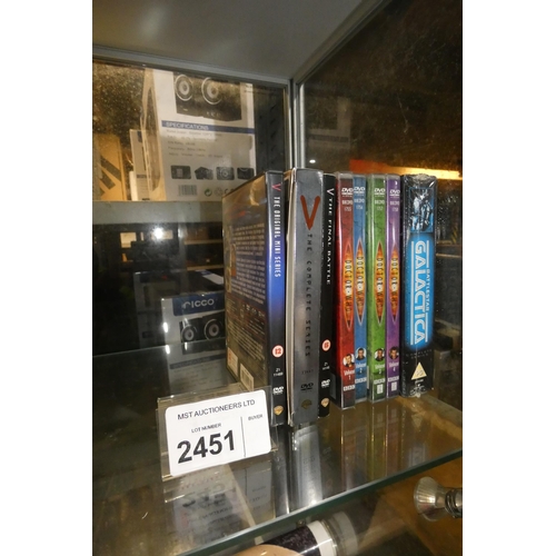 2451 - A small quantity of various DVD box sets including V, Doctor Who and Battlestar Galactica