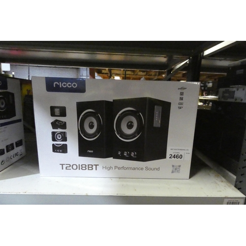 2460 - A boxed active Bluetooth speaker set by Ricco, type T2018BT