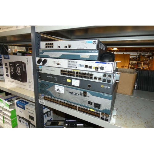 2468 - 7 x various networking units including Cisco 1800 & 2800 series, HP Pro Curve, Perle etc - trade