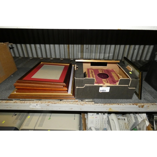 2485 - A quantity of various picture frames and 78rpm records