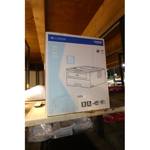 2552 - A Black & white mono printer by Brother type HL-L2350DW - with box - trade