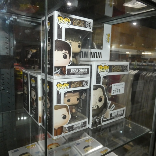 2571 - A quantity of various Funko pop collectible figures, please see pictures for more details