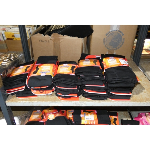 2606 - A quantity of insulated ladies leggings 4.9 tog, contents of 1 shelf, various sizes, please see pict... 