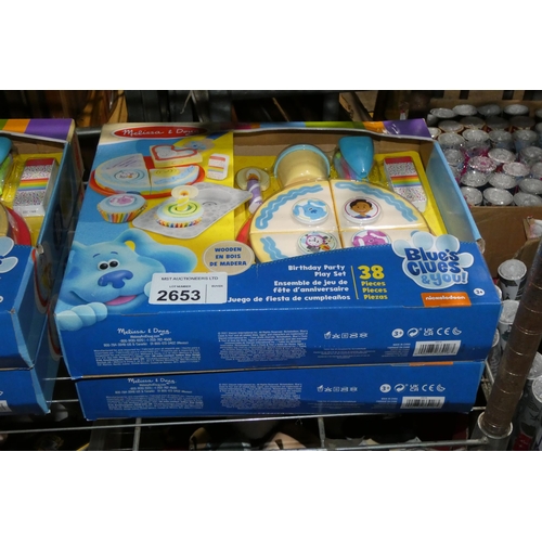 2653 - 2 x 38 piece Blues Clues birthday party play sets by Melissa and Doug