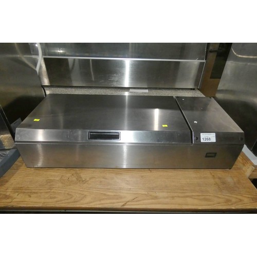 1268 - A commercial stainless steel salad bar/pizza prep unit, no make or model visible - trade, Requires A... 