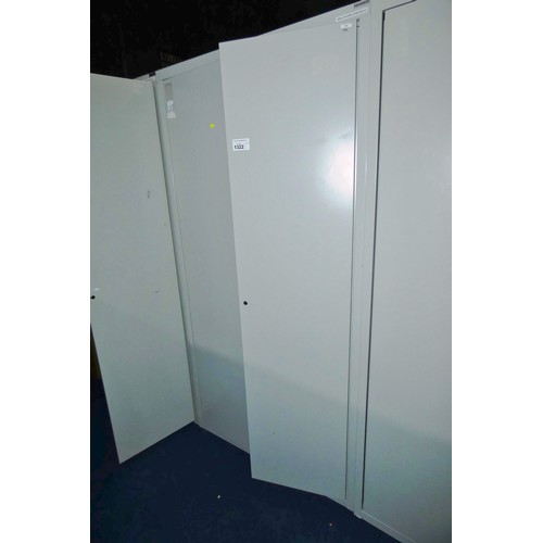 1322 - 1 x Haworth grey metal two door office storage cabinet approx 100 x 45 x 198cm high