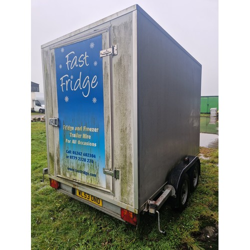 1300 - An Iso-Tek insulated trailer by Cool Trailers, the trailer box is approx 183x222x306cm, twin axle, m... 