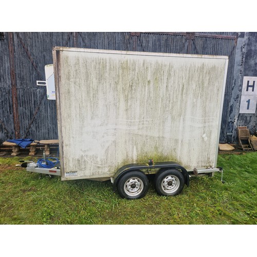 1300 - An Iso-Tek insulated trailer by Cool Trailers, the trailer box is approx 183x222x306cm, twin axle, m... 