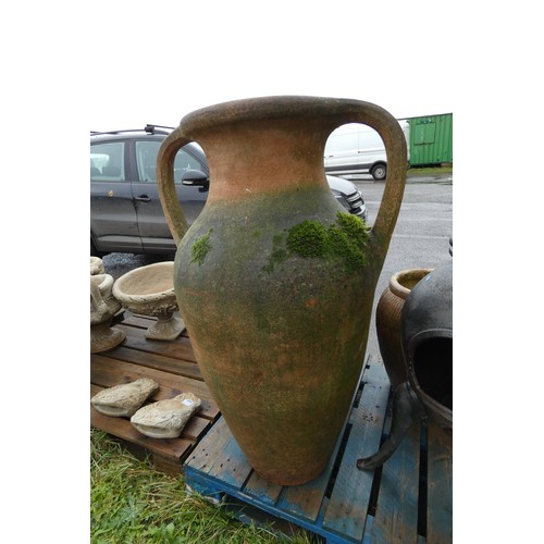 2690 - A very large 2 handled terracotta urn