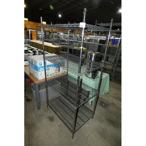 1093 - A catering type rack with 4 shelves approx 90x62x182cm