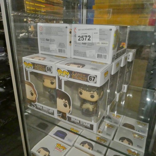 2572 - A quantity of various Funko pop collectible figures, please see pictures for more details