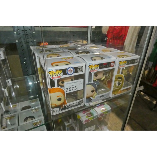 2573 - A quantity of various Funko pop collectible figures, please see pictures for more details