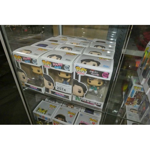 2574 - A quantity of various Funko pop collectible figures, please see pictures for more details