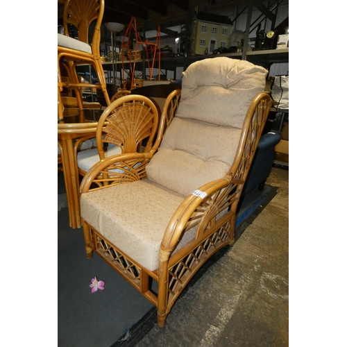 2145 - 1 x conservatory type chair with cushion