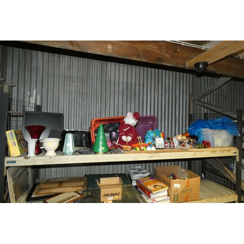 2153 - A quantity of various items including toys, ornaments, a Cookworks 4 slice toaster etc. Contents of ... 