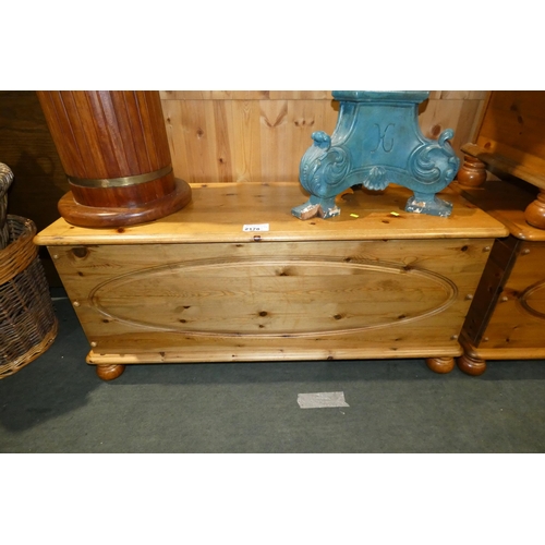 2178 - 1 x Pine storage box with lift up lid approx 118 x 42 x 53cm high