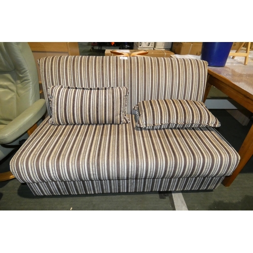 2191 - 1 x striped sofa bed approx 143cm wide